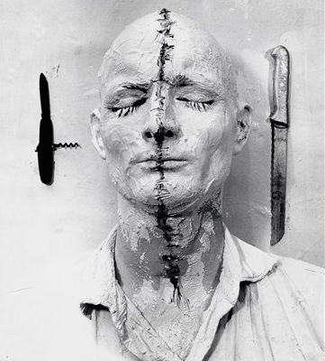 ludwig-hoffenreich-günter-brus--selbstbemalung-1,-kopfbemalung-dez.-1964,-ort--atelier-john-sailer,-operngasse,-1010